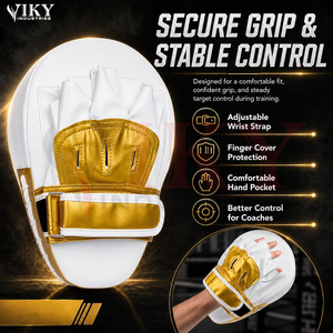 Service OEM ODM avec étiquette privée, protège-doigts ergonomiques personnalisés imprimés, robustes, blancs et dorés, pour la boxe. - Product Image 5