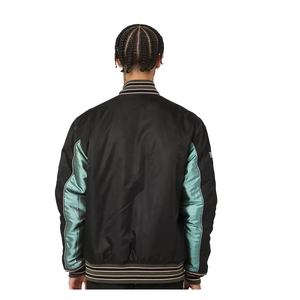 Veste en satin légère pour homme, style streetwear, avec logo brodé personnalisé disponible en différentes tailles - Product Image 3