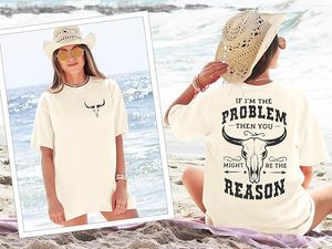 Camisetas Oversize para Mujer, Camiseta con Estampado de Calavera de Vaca, Estilo Vaquero Occidental, Atuendo Vintage para Conciertos, Tops para Amantes de la Música - Product Image 3