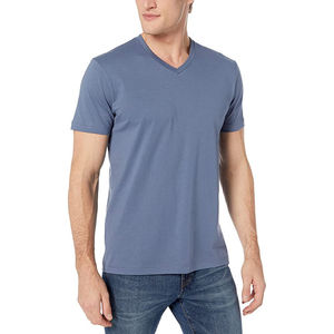 Camiseta Casual de Manga Corta con Cuello en V, 100% Lana Merino, Corte Regular, para Hombre, al por Mayor - Product Image 1