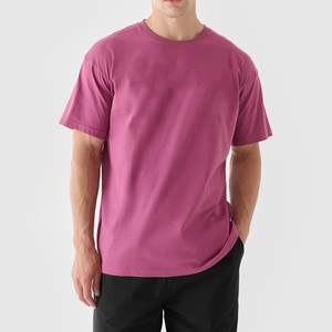 Camiseta de Manga Corta para Hombre, Cuello Redondo, Color Sólido, 100% Algodón Jersey, Corte Holgado, Estilo Casual, Diseño Liso, Logotipo Frontal, Secado Rápido - Product Image 6