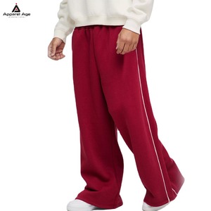 Pantalones Deportivos Holgados Grises de Algodón 100% Transpirables para Hombre, Cintura Media, Cierre con Cordón, Estilo Casual - Product Image 1
