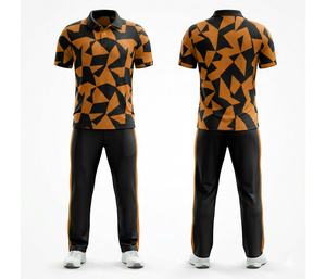 Ensemble de maillot et pantalon de cricket sur mesure, imprimé par sublimation |   Vêtements de cricket pour hommes, femmes et jeunes, polo et pantalon, ensemble complet pour équipe O - Product Image 1