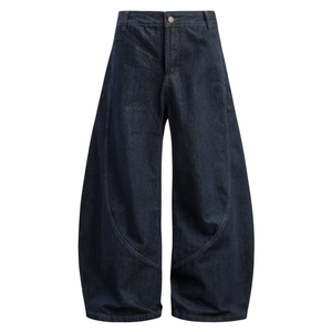 Pantalon en jean vintage délavé pour homme, style crayon, effet moustaches, tendance - Product Image 1