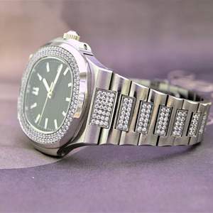 นาฬิกาเพชรคุณภาพสูงที่ผลิตในห้องปฏิบัติการ ราคาโรงงาน นาฬิกาเพชร DEF ที่ผลิตในห้องปฏิบัติการ ประดับเพชรเต็มเรือน - Product Image 3