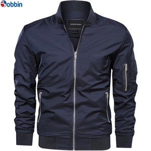Custom Embroidered Unisex Solid Varsity Bomber <b>Wind</b> <b>Breaker</b> Windproof Eco-Friendly Reversible Sports Jacket Bulk Buyers - Product Image 3