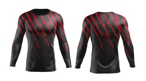 OEM Custom Breathable Eco-Friendly Anti-Bacterial Quick Dry Anti-UV Full Sleeve Rash Guard <b>Men</b> Spandex UPF50 Yoga <b>Compression</b> - Product Image 4