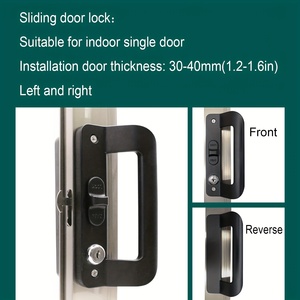 Cửa sổ phím mở khóa hợp kim nhôm D Shape trượt khóa cửa với kéo xử lý - Product Image 4