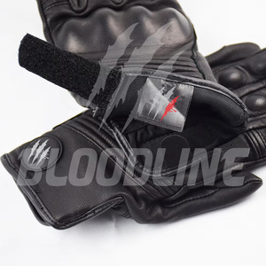 Guantes deportivos transpirables de cuero negro, guantes de moto para las cuatro estaciones, guantes de ciclismo sin forro - Product Image 4