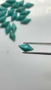 Lote de 50 Turquesas Naturales de Arizona en Forma de Cometa, Facetadas, de 5x10 mm, Color Azul Verde, Piedras Sueltas, Precio al por Mayor para Joyería Occidental - Product Image 3