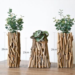 Vase de table en bois composite MDF blanc, style géométrique moderne du milieu du siècle, en forme de spirale |   Décoratif artisanal écologique 22x22x35 cm Aqudus - Product Image 2
