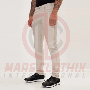 Pantalones de Cuero Casuales Hechos a Medida para Hombre, Diseño Único, con Logotipo Personalizado, Precio al por Mayor - Product Image 4