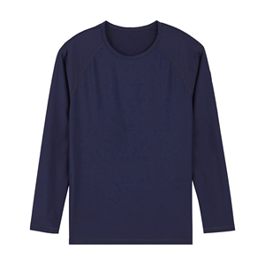 <b>Men</b>’s Long Sleeve Rash Guard UV Protection Quick-Dry Moisture-Wicking Athletic Shirt for <b>Swimming</b> Surfing Training Navy - Product Image 5