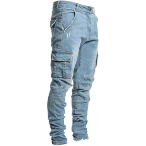 Pantalones Vaqueros Cargo Ajustados para Hombre, con Tirantes, Estilo Hip Hop, Ropa Urbana - Product Image 1