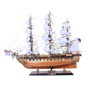 T097L - เรือจำลอง USS Constitution รุ่นลิมิเต็ดอิดิชั่น พร้อมใบเรือครบชุด รุ่น Admiral Line ผลิตด้วยมือจากไม้ ของขวัญสำหรับนักเดินเรือ ขนาด 73.7Lx25.4Wx64H ซม. - Product Image 1