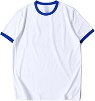 T-shirts pour hommes au style unique, respirants, décontractés, 100% coton, coupe régulière, en molleton, col rond, personnalisables, confortables, séchage rapide