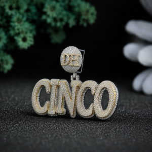 Custom Cinco Pendant VVS Moissanite Diamond Hip Hop Necklace 925 Sterling Silver Iced Out <b>Name</b> Pendant Personalized Jewelry Manu - Product Image 4