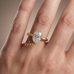 Oval Cut Lab Grown Diamond VVS2 Clarity 1 Carat Engagement Wedding Party <b>Ring</b> 925 <b>Silver</b> Matte Finish Domed <b>Solitaire</b> Band - Product Image 5