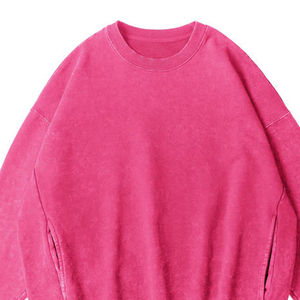 Sweat-shirts Premium délavés à l'acide, logo personnalisé, OEM ODM, sweats à col rond vintage, vente en gros, fabricant de vêtements sur mesure - Product Image 5