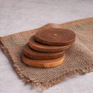 Round Wooden <b>Drink</b> <b>Coaster</b> - Product Image 2