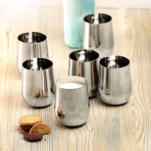 Vasos de Acero Inoxidable de Grado Alimenticio con Acabado Espejo Premium, Resistentes a los Arañazos, para Jugo y Agua - Product Image 5