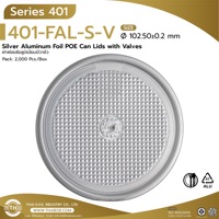 Fourniture d'usine 401 Couvercle POE 100mm en feuille d'aluminium durable et écologique à extrémité pelable, haute qualité d'étanchéité, pour boîtes alimentaires et boisson en plastique PET
