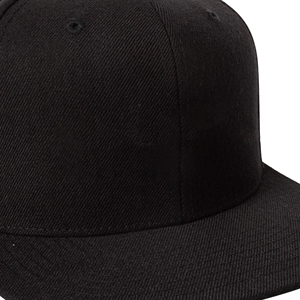 Casquette de baseball noire à 6 panneaux, ajustée, unisexe, décontractée, couleur unie, tissu sergé, pour adulte - Product Image 3