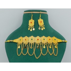 Ensembles de bijoux en or de Dubaï spéciaux pour le Ramadan, collier de mariée, ensemble de bijoux indien Martasha, bracelet, boucles d'oreilles, collier, ensemble de bagues - Product Image 2