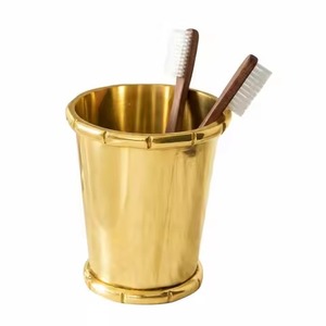Modern Stainless Steel Countertop Toothbrush Holder Stand Bathroom Organizer Rustproof Design Eco-Friendly Two-piece - Product Image 3