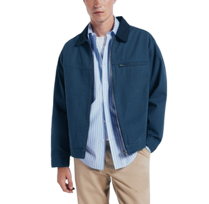 Custom <b>Men</b> Cotton Twill Zipper Canvas Winter <b>Jacket</b> Heavy Duty Reflective Engineer Work <b>Jacket</b> - Product Image 4