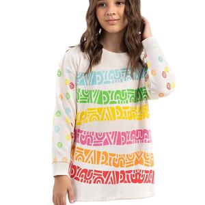 Sudadera extragrande pesada personalizada de algodón para niños pequeños, forro polar con diseño de bordado de flores, patrón sólido tejido - Product Image 1