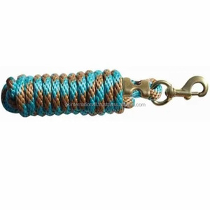 Laisse de cheval en coton PP extra confortable et légère, longueur et tailles personnalisées avec mousqueton en laiton - Product Image 5
