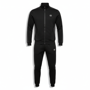 Ensemble de survêtement sportif pour homme personnalisé, coupe ajustée, 2 pièces, ensemble de jogging, fermeture éclair intégrale, tenue de sport respirante, vêtements de fitness, entraînement - Product Image 6