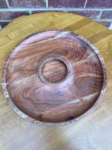 Nuevo Plato de Servir de Madera de Acacia Ecológico Hecho a Mano, Tazón para Salsas/Plato para Aperitivos/Bandeja para Bocadillos/Juego de Platos para Salsas con Compartimentos - Product Image 3