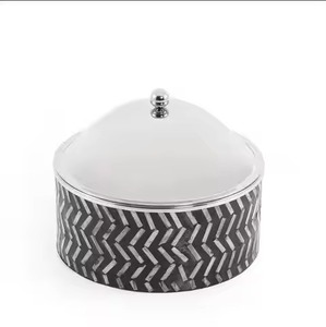 Casserole Hot Pot Arabic Style Black Matte Pot Gold Dome Crescent <b>Top</b> Lid Food Serving Pot For Hotel Home Casserole Hot Pot - Product Image 2