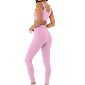 Leggings Largos de Cintura Alta para Mujer, Color Sólido, Elásticos, Transpirables, Cómodos, Tejidos, Estilo Deportivo, para Todas las Temporadas - Product Image 2