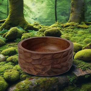 Venta al por mayor nuevo marrón antiguo de lujo único tallado a mano redondo mango madera ensalada tazón granja cocina MESA CENTRO DE MESA - Product Image 1