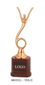 Elegant Office Metal Statue Graceful Lady Dial Shape Professional Workspace Desk Decor In Golden Silver Copper Bronze Finishes - Product Image 4