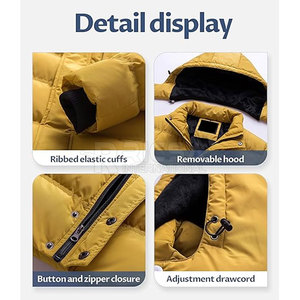 Chaqueta Acolchada Informal con Capucha para Hombre, Abrigo de Invierno Ligero para Viajes, Uso Diario y Protección contra el Frío - Product Image 5