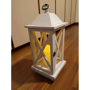 Lanterne décorative en bois et verre pour bougie, décoration du Ramadan, style classique écologique par MULTI CRAFT - Product Image 3