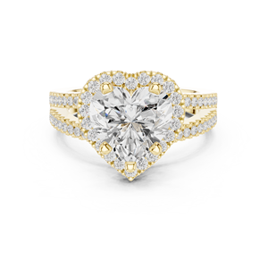Anillo de Compromiso Clásico Aries Jewel con Corte Corazón de 2 Quilates, Cultivado en Laboratorio, con Halo, Oro de 14K, Certificado IGI, Diamante VS E para Aniversario o Boda - Product Image 1