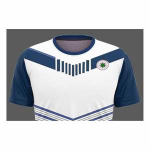 เสื้อยืดกีฬาถักคุณภาพสูง 100% โพลีเอสเตอร์ ระบายอากาศ แห้งเร็ว เป็นมิตรกับสิ่งแวดล้อม แฟชั่นผู้ชาย ฟุตบอล ผู้ผลิต OEM ODM - Product Image 4