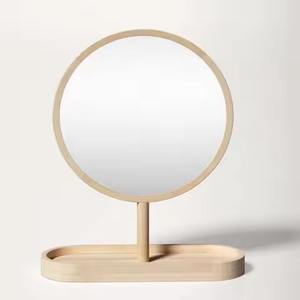 Espejo de mesa metálico con soporte para tocador, espejo de maquillaje para mesa de aseo, espejo de baño - Product Image 6