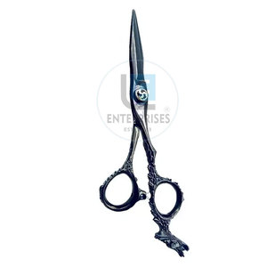 Ciseaux de barbier en acier inoxydable, dernière conception, service OEM, haute qualité, durables, légers, pour droitiers, manche moyen - Product Image 2
