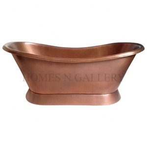 Bañeras de baño de cobre Salling, diseño elegante con baño de cobre puro con acabado antiguo para decoración de baño - Product Image 5