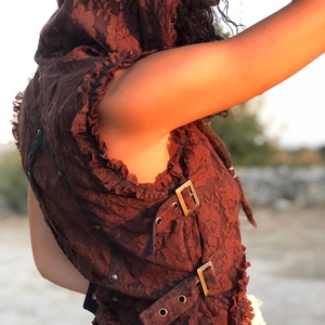 Women’s Lace Boho Vest With Adjustable Side Buckles Sleeveless Summer Layering Piece For Casual Outfits Festivals And Beachwear - Product Image 2