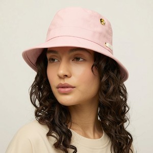 Sombrero de Lona de Algodón Rosa de Alta Calidad para Mujer, con Botón Dorado, Unisex, Casual, para Primavera y Verano, Color Sólido - Product Image 1