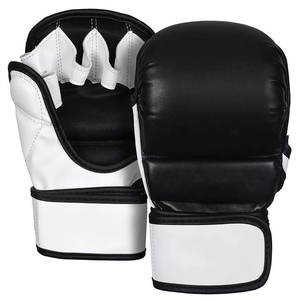 ถุงมือต่อสู้ MMA ถุงมือฝึกซ้อมระบายอากาศได้ดี แผ่นรองรับแรงกระแทกสูง ดีไซน์นิ้วเปิด รองรับข้อมือได้อย่างสบาย เหมาะสำหรับการออกกำลังกาย - Product Image 1