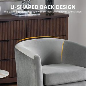 Poltrona Moderna in Velluto Grigio con Poggiapiedi, Sedia Decorativa per Soggiorno e Camera da Letto - Product Image 3