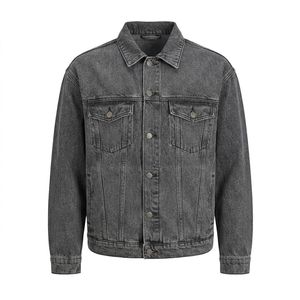 Chaqueta de mezclilla al por mayor para hombre, con botones metálicos de mezclilla cruda, para marcas de moda Heritage, proveedor a granel - Product Image 1